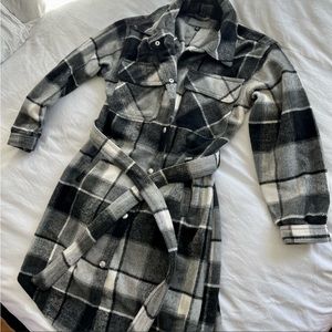 Blank NYC flannel plaid jacket button down size M